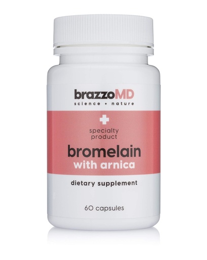 [BRSWGFDROUIWEHTA] brazzoMD Bromelain with Arnica - Dietary Supplement - 60 Capsules