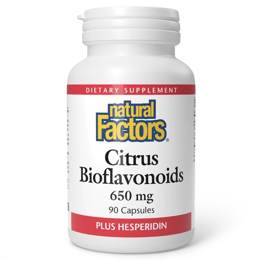 [BRSWIYT3PMMWADI7] Natural Factors - Citrus Bioflavonoids 650mg, Support for The Body's Use of Vitamin C, 90 Capsules