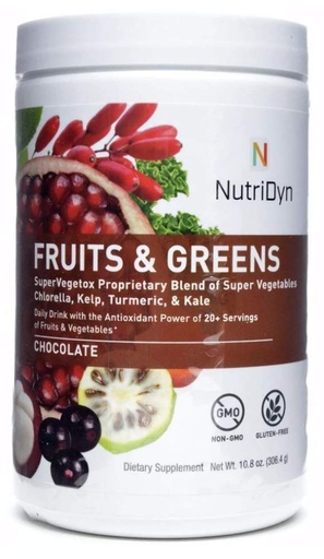 [BRSWICQFDEMB2E3E] NutriDyn Fruits and Greens Super vegetox Proprietary Blend of Super vegetables, Chlorella, Kelp, Turmeric & Kale, Certified Organic 306.4 Grams