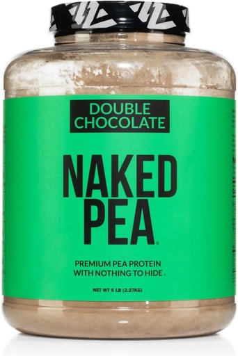 [BRSROHQEOUDWMH3L] NAKED Pea - Double Chocolate Protein from US & Canadian Farms, Organic Cocoa, Organic Coconut Sugar - No GMO, No Soy, and Gluten Free, Aid Growth and Recovery - 53 Servings