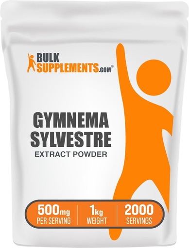 [BRSWGEA2OINGC3LF] BulkSupplements.com Gymnema Extract Powder - from Gymnema Leaf, Gymnema Sylvestre Extract - Gymnema Powder, Herbal, Gluten Free - 500mg per Serving, 1kg (2.2 lbs) (Pack of 1)