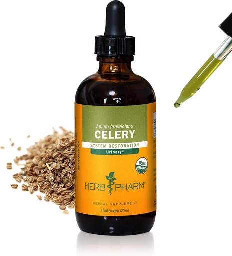 [BRSWIYTYOZ5GO332] Herb Pharm Certified Organic Celery Seed Liquid Extract for Urinary System Support - 4 Ounce