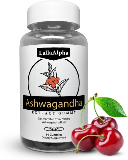 [BRSROCY3BFYQ4C3Z] Ashwagandha Gummies - Natural Stressi Reliever - 750mg Gummies - 60 Counts- ylläpitää tervettä energiaa ja stressiä tasot, vihreä