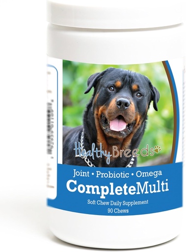 [BRSWGEICBANQKAAU] Zdravé plemená Rottweiler Všetko v jednom multivitamíne mäkké Chew 90 Počet