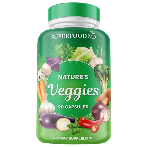[BRSRAZI2O57AGYD7] Veggies Supplement - 90 Veggie Capsules - Supports Energy Levels, Beta Carotene, Vitamins & Minerals - Soy Free - 90 Count