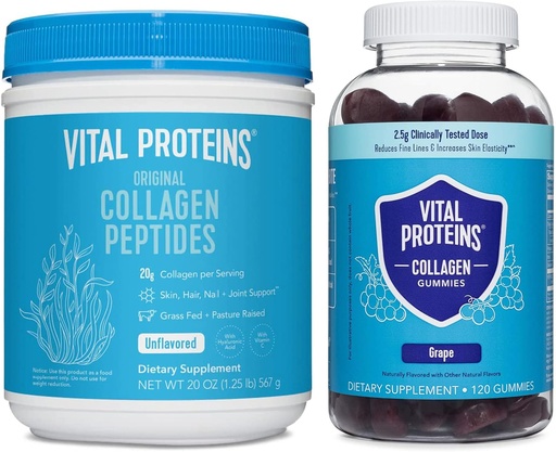 [BRSRMBIHPIHBOELA] Vital Proteins Collagen Powder 20 oz + Gummies 120ct*2
