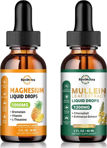 [BRSRAHQCDMMRU2YV] Liquid Magnesium Supplement & Mullein Drops for Lungs