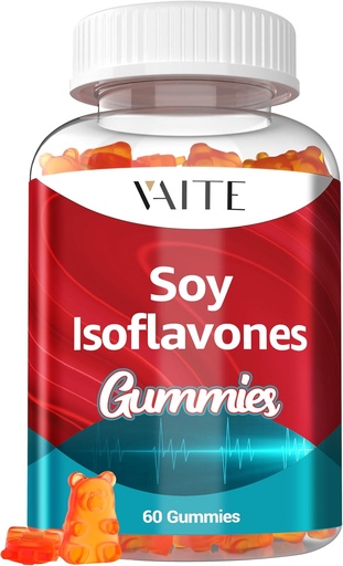 [BRSRAZQPOECWKALU] Soy Isoflavones Supplement for Women – Non-GMO Phytoestrogens for Menopause Relief, Hot Flashes, Hormonal Balance, Genistein, Soy with Isoflavones, Bone Health Support – 60 Vegan Chewable Gummies