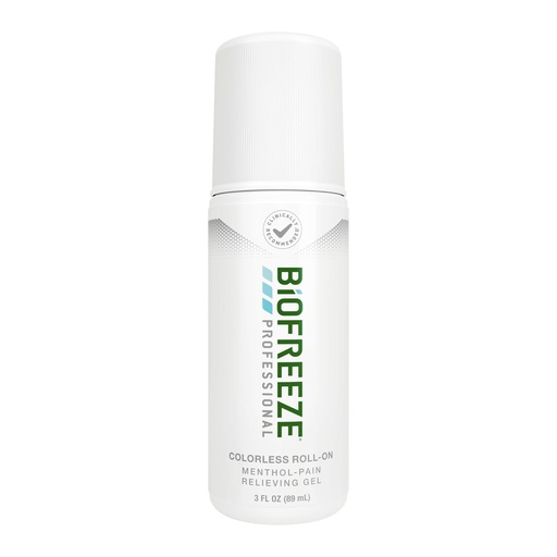 [BRSWKFITCJ6RKH36] Biofreeze Professional Colorless Pain Relief Roll On, Knee & Simple Backache Relief, Arthritis Pain Reliever, Neck Pain Relief, Cooling Joint Pain Relief, Roll-On Menthol Gel 3 Fl Oz
