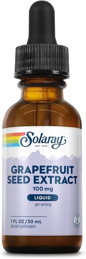 [BRSWIZTYCIHR22I3] SOLARAY Graines de pamplemousse Extract Drops 100mg - Supplément Wellness Support - Des gouttes liquides pratiques, garantie de remboursement de 60 jours, laboratoire vérifié, environ 100 portions, 1 FL OZ
