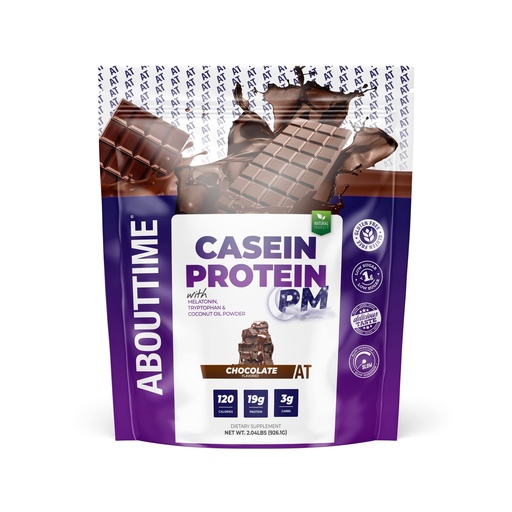 [BRSWIBLZBYBWYCLI] About Time Casein Protein Chocolate, 19g Protein, Nighttime Recovery Formula, No Artificial Sweeteners, No Growth Hormones