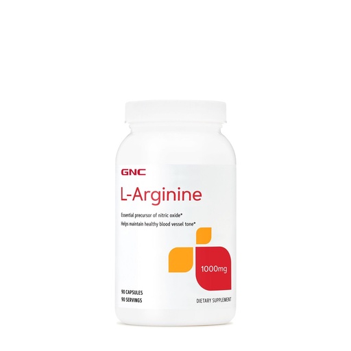 [BRSWGHTYA54BEGTV] GNC L Arginine 1000mg Supplement, Supports Healthy Blood Vessel Tone, 90 Servings