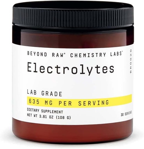 [BRSWG2Y5CQHQYCY7] BEYOND RAW Chemistry Labs Electrolytes Powder, Lab Grade, Gluten Free, Sugar Free Electrolyte Drink Mix, Supports Performance and Hydration, 30 Servings