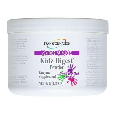 [BRSWIEAZCMCGGYD4] TRANSFORMATION THE GENESIS OF GOOD HEALTH Enzymes Digest Powder, Natural Digestive Support for Kids, Supports Healthy Digestion & Alleviate The Symptoms of Gas, Cramping, Bloating, Easy to Mix, 47g