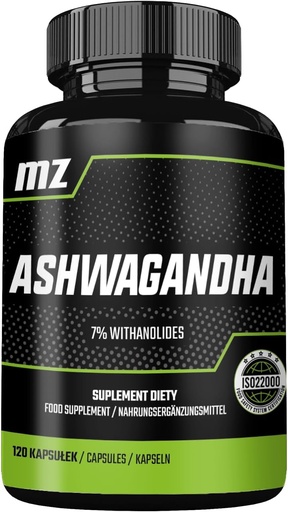[BRSRAFQYPN5WKC3U] Ashwagandha Extract 142 mg per Capsule - 120 Capsules - 4 Month Supply - Dietary Supplement by MZ
