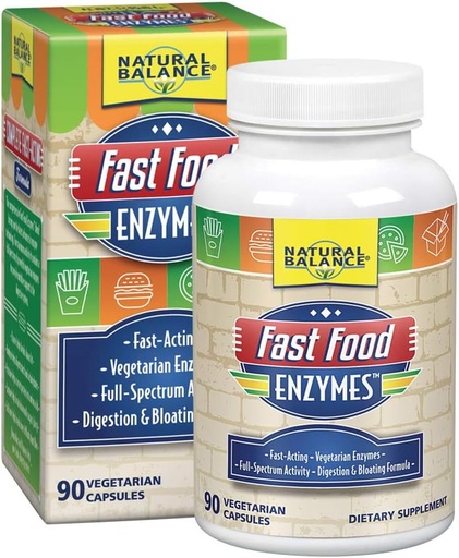 [BRSWIYQAAZ7AOELK] Natural Balance Fast Food Enzymes, 90-Capsules