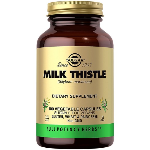[BRSWIYQTPJ5QO3LA] Solgar Full Potency Milk Thistle Vegetable Capsules, 100 Count