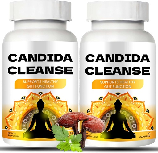 [BRSRAHADCN6WYCIV] Candida Cleanse - Gut & Colon Support, Advanced Formula - Oregano Leaf, Wormwood, Black Walnut, Caprasav