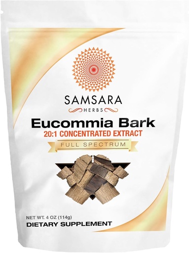 [BRSWKFLZB4CREDQZ] Samsara Herbs Eucommia Trích xuất Powder - 20:1 tập trung khai thác (4oz/11g)