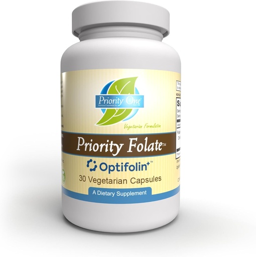 [BRSRAZY6OEPRAAL6] Prioriteit één vitamines - Prioriteit Folaat 30 capsules - Superieur Folaatsupplement met Optifolin+TM 5MTHF Folaat