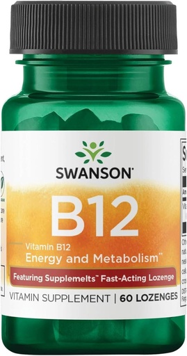 [BRSWIFATBYGAGGD2] Swanson Supplemelts Vitamina Sublingual B-12 5 Milligrams 60 Tabs