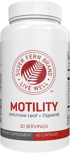 [BRSRAEI6A54AIDTU] Silver Fern Brand Motility- Non-Laxative Constipation and Slow Motility Boost - 60 Capsules, 30 Day Supply - Contains Artichoke Leaf, Tender Okra Pods, & Winter Cherry