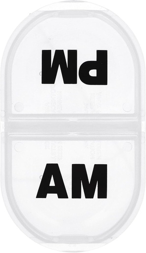 [BRSW2AYQOIBWOGY7] Напомните N' Time Daily AM/PM Portable Travel Pill Organizer, Vitamin and Medicine Box, Snap-Shut Lids, Clear