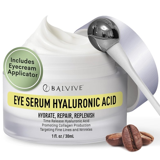 [BRSRMAAHC4MQEYL7] Caffeine Under Eye Cream for Dark Circles, Puffiness, Wrinkles, Bags Under Eye & Fine Lines with Retinol & Multi-Peptides - Brightening, Hydrating & Revitalizing for Women & Men, 30ml