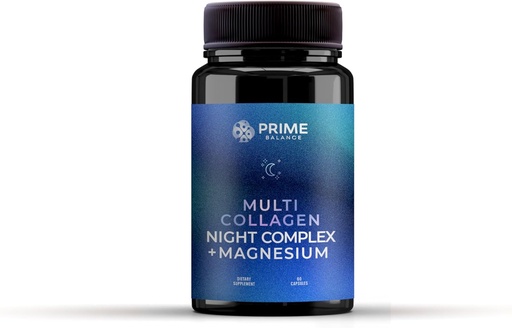[BRSROADYCF5B6FLL] Prime Balance Hydrolyzed Multi-Collagen Night Complex – 2-Month Supply – Peptide-Enhanced for Sleep, Skin & Joint Support – All-Natural Formula