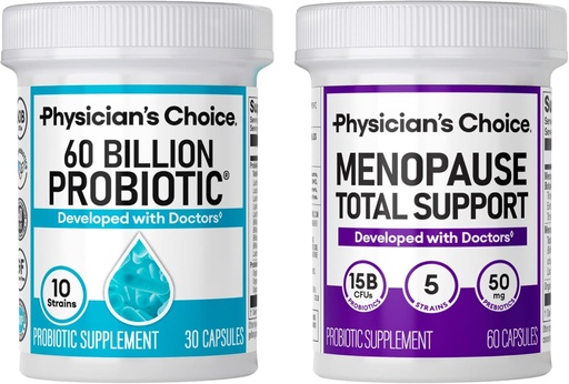 [BRSROBA2B55WKDLG] Soutien à la ménopause du médecin + trousse de soutien à la santé digestive - 60ct