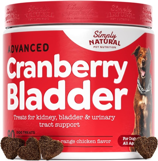 [BRSW2BD6CQGQG3I4] Dog UTI Treatment - Cranberry Supplement for Dogs, Natural Antibiotics for Dogs to Relieve Dog Urinary Tract Infection, Supports Bladder, Kidney & Immune System - 90 Cranberry Chews