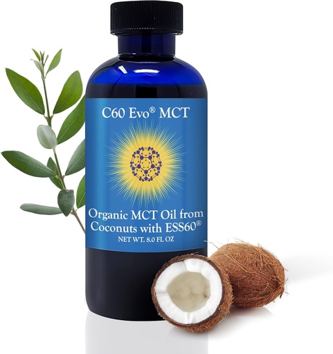 [BRSWYYYRBN7BMEQ6] MCT Oil from Coconuts with C60 ESS60, Immune Support, Sleep Aid Rich in Antioxidants, Flexibility and Joint Support Supplement, Promotes MCT Wellness for Energy Boost, 8 oz
