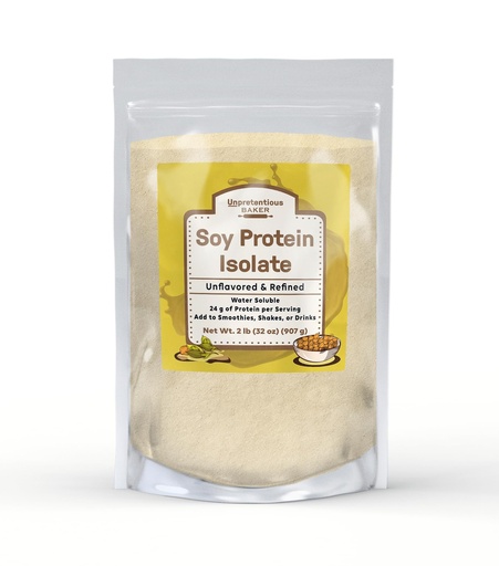 [BRSW2YAHCIMQGYLU] Unpretentious Baker Soy Protein Isolate (2 lb), Good Source of Protein & Iron, Smoothies, Shakes
