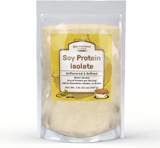[BRSW2YAHCIMQGYLU] Unpretentious Baker Soy Protein Isolate (2 lb), Protein & Iron, Smoothies, Shakes