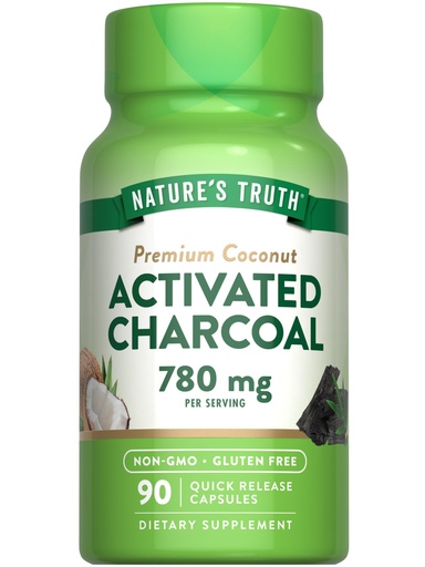 [BRSWECQBOENQEHTA] Nature's Truth Activated Charcoal Capsules | 90 Count | Non-GMO & Gluten Free Supplement