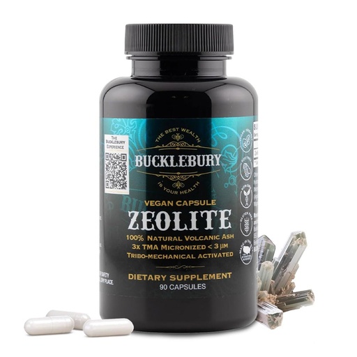 [BRSWYGQNBN4B6AA7] BUCKLEBURY Micronized Zeolite Capsules - Mineral Zeolite Detox for Adults - Supports Immune System, Metabolism & Digestive Health - Advanced Formula for Men & Women - 90 Vegan Capsules
