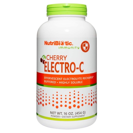 [BRSWIY36CYPGMGQ3] NutriBiotic - Cherry Electro-C Vitamin C & Electrolyte Powder, 16 Oz | 850 Mg Vitamin C Per Serving | Effervescent Electrolyte Recharge | Buffered & Highly Soluble | Non-GMO & Gluten Free