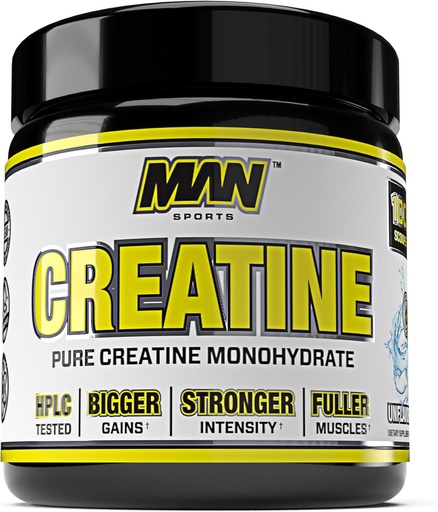 [BRSWKHYQCV7GMFLG] Man Sports 100% Pure Creatine Monohydrate Powder, Neutral, 500 Gram - 100 Servings