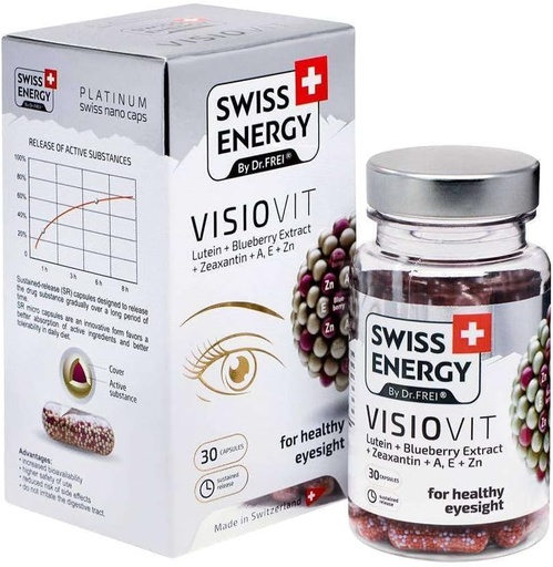 [BRSRMBA2A4IQICDJ] VISIOVIT Lutein + Blueberry Extract, for Healthy Vision, 30 sustained-Release Capsules