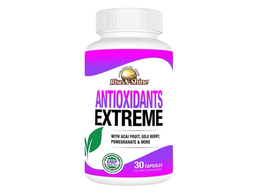 [BRSWGAIZCMDWECTD] Rise-N-Shine Antioxidants Extreme Supplement with Acai, Goji Berries, Noni, Mangosteen, Pomegranate, Resveratrol, Elderberry and More 30 Count