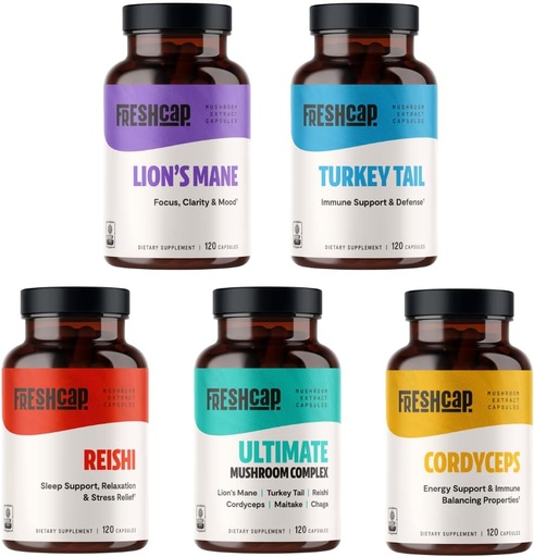 [BRSRMGIZBAIRQ333] FreshCap, Ultimate Mushrooms Starter Kit (Capsules)
