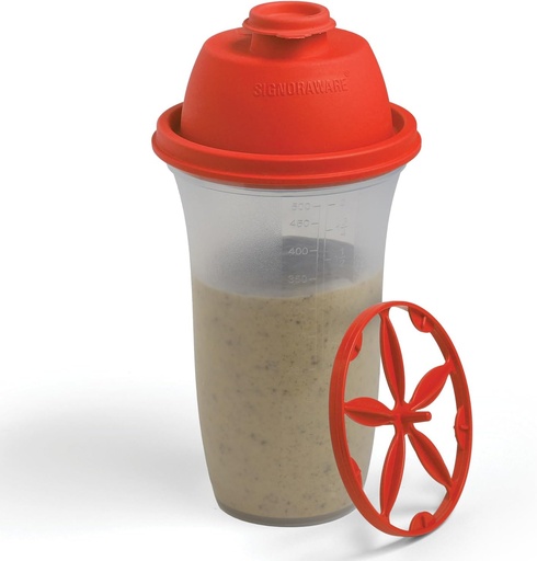 [BRSRAZTRO4HGGCYY] SIGNORA WARE Shaker Bottles | 17-Ounce Plastic Protein Shake Bottle for Meal Replacement Shakes & Smoothies, Beverages, Mixing Salad Dressing & Sauces, Margarita, & More