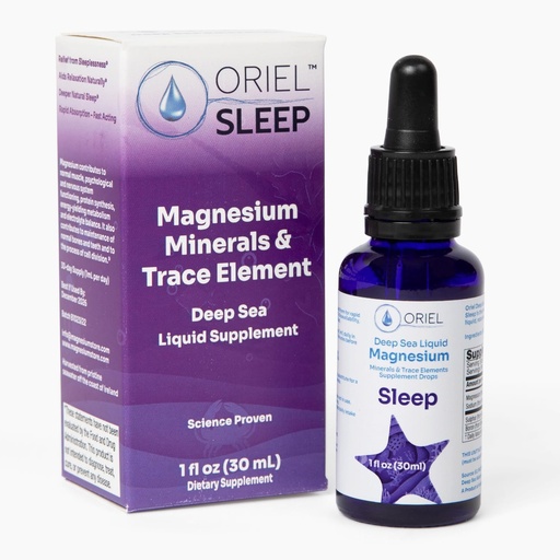 [BRSRMAQFAQCRUHY7] Oriel Liquid Magnesium Drops for Sleep, Rapid Absorption, Free Ion Magnesium, Minerals and 78 Trace Elements, Supports Natural and Deep Sleep, Relaxation and Calm, 30 ml, 30-Day Supply