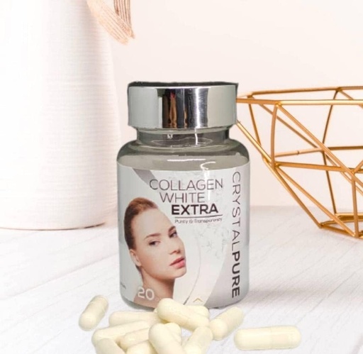 [BRSW2YYDCQHR6YLX] Collagen White Extra Crystal Pure Skin Glutathione Supplement