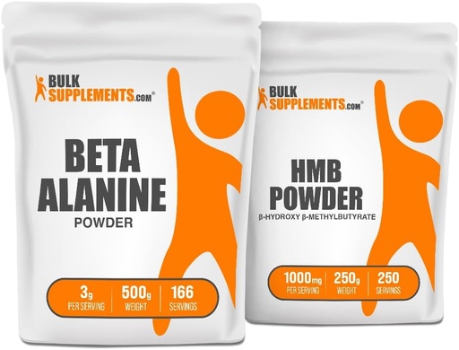 [BRSRAZQLO4NRE3TK] BulkSupplements Beta Alanine 500g + HMB 250g Bundle