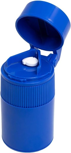 [BRSWYZQROZ6WE3TK] EZY DOSE Pill Crusher and Cutter for Dogs and Pets, Daily Usage, Safely Cuts and Crushes Pills, Vitamins and Tablets, Accurate and Easy Cutting, Great for Hiding Medication in Treats, Blue, BPA Free