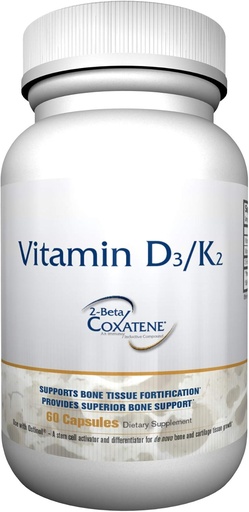 [BRSWYCQDCUPAKF3J] ZYCAL Vitamin D3/K2 Supplement (60 Capsules), Improve Your Bone and Joint Health, Superior Bone Support, Promote Healthy Function, Boost Your Immune System, Non-GMO, Gluten-Free