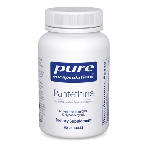[BRSWIY37PN4GGGDA] Pure Encapsulations Pantethine | Hypoallergenic Supplement Supports Healthy Lipid Metabolism and Cardiovascular Function* | 60 Capsules