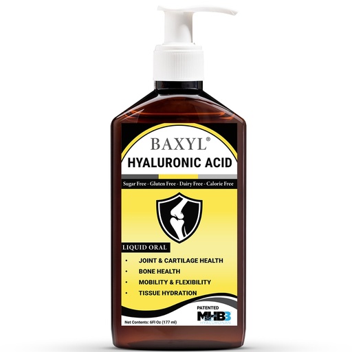 [BRSWKHD4AYOBOFTA] BAXYL Liquid Hyaluronic Acid Supplement for Joint Health - Patented MHB3 Formula for Bone, Skin,Eye Health & to Restore Cartilage - Vegan, Gluten-Free, Non-GMO for Comfort - 30-Day Supply