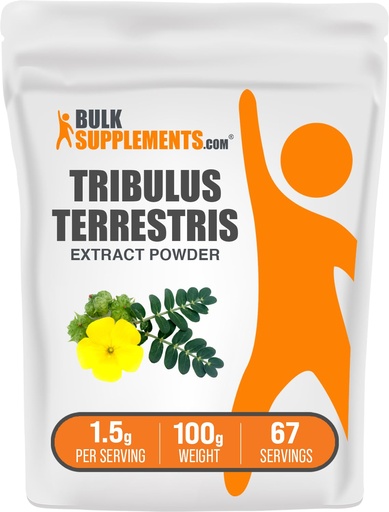 [BRSWIFIAOFYRG2I5] BulkSupplements.com Tribulus Terrestris Extract Powder - Tribulus Terrestris Supplements, Herbal Supplement - Gluten Free, 1.5g per Serving, 100g (3.5 oz) (Pack of 1)